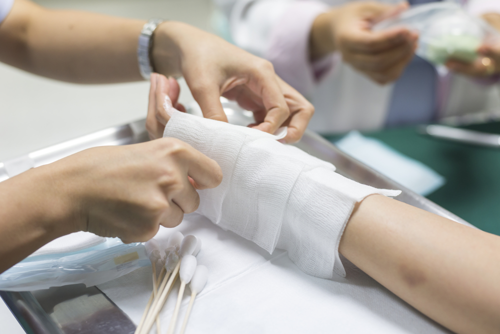 Burn Injury Photo of Dressing